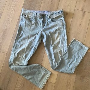 Gap Real Straight Distressed Jeans.